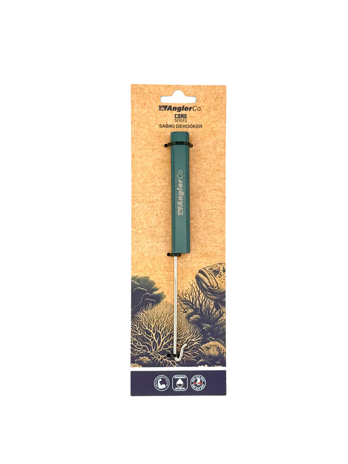 AnglerCo Core Series Sabiki Dehooker | Anodized Aluminum | 316 SS Shaft | 10.5" | Small Fish & Baitfish