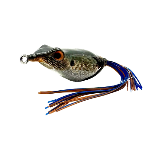 Fishing lure with detailed design on a white background