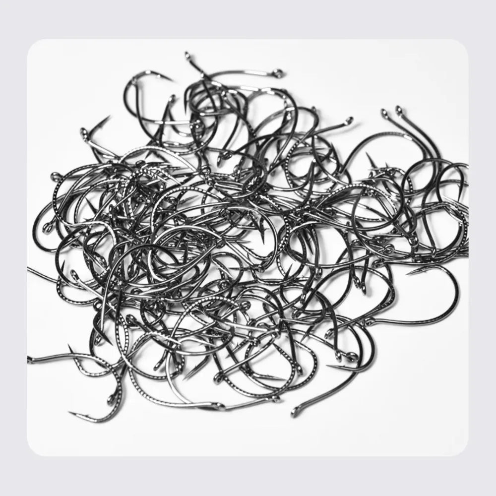 50pcs High Carbon Steel Wacky Hooks – Non-Slip Soft Bait Hook for Worm Lure Fishing, Carp & All Waters Tackle