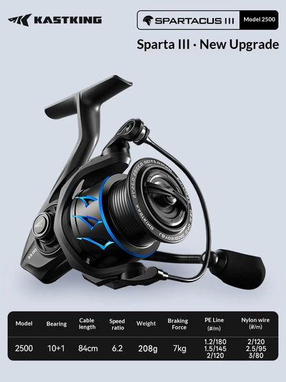 Kastking Sparta 3 Long Cast Spinning Reel Shallow Spool Light Weight High Strength General Purpose Micro Lure Sea Bass Fishing
