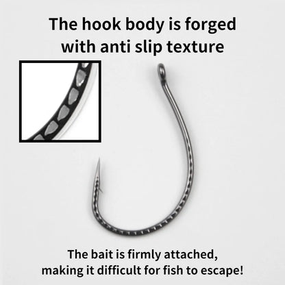 50pcs High Carbon Steel Wacky Hooks – Non-Slip Soft Bait Hook for Worm Lure Fishing, Carp & All Waters Tackle
