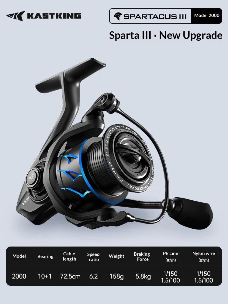Kastking Sparta 3 Long Cast Spinning Reel Shallow Spool Light Weight High Strength General Purpose Micro Lure Sea Bass Fishing