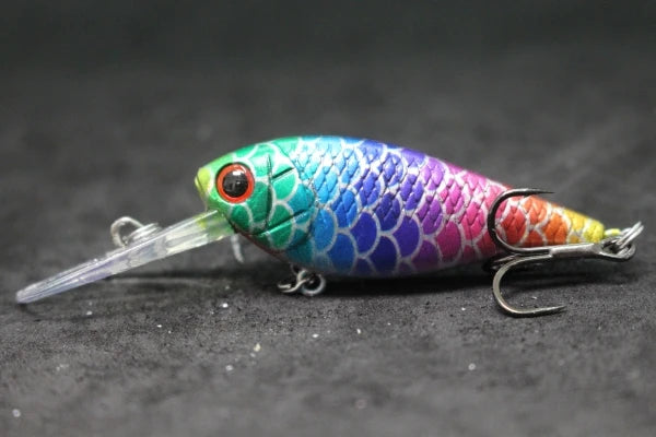 Crankbait Fishing Lure 8g 8cm 3 Meters Depth High End Hooks Wide Wobble with Deep Diving Carp Fishing HC549