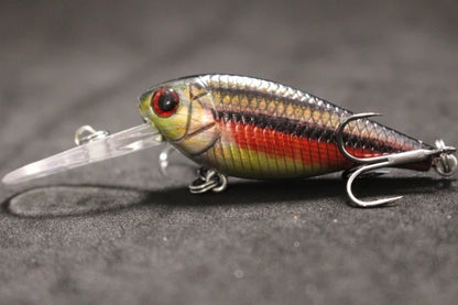 Crankbait Fishing Lure 8g 8cm 3 Meters Depth High End Hooks Wide Wobble with Deep Diving Carp Fishing HC549