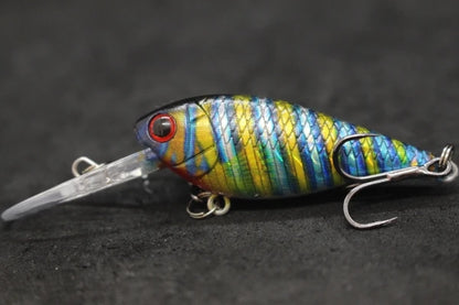 Crankbait Fishing Lure 8g 8cm 3 Meters Depth High End Hooks Wide Wobble with Deep Diving Carp Fishing HC549