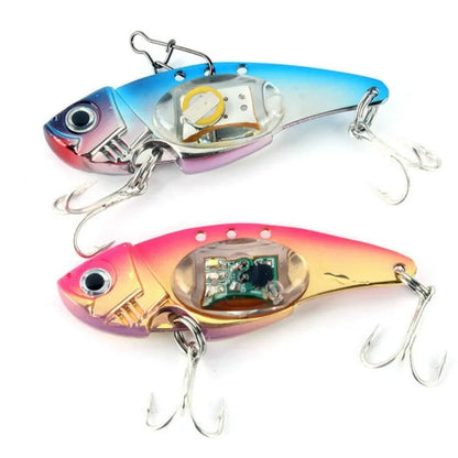 Smart Underwater LED Fishing Light Squid Lure with Vibration, Flashing Deep Drop Light, Waterproof Fish Attractor Bait for Squid