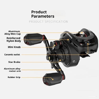 KastKing Brutus Baitcasting Fishing Reel Magnetic Brake System Anti Backlash Long Casting For Freshwater Saltwater Outdoor