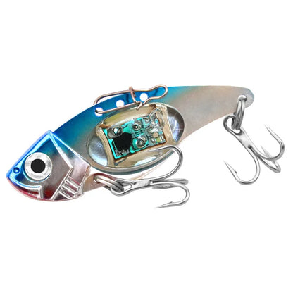 Smart Underwater LED Fishing Light Squid Lure with Vibration, Flashing Deep Drop Light, Waterproof Fish Attractor Bait for Squid
