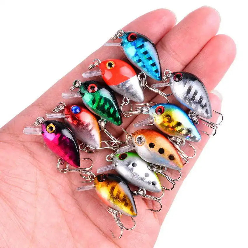 Fishing Lure Small Minnow Mini Wobble 3cm 1.5g Micro Fish Crank Bait Artificial Lure Swimbait 1 Piece