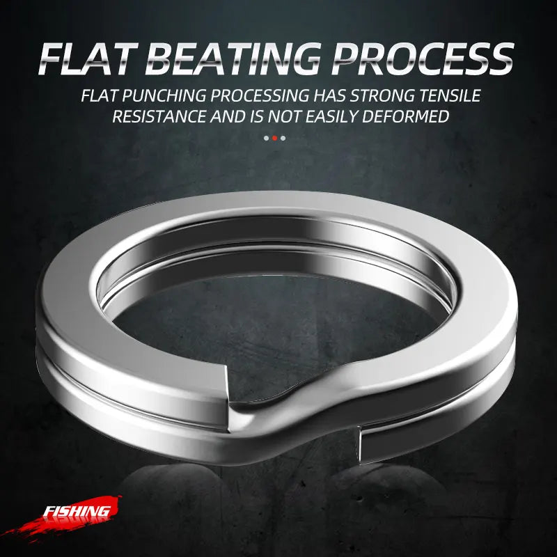200pcs/box High-Strength Stainless Steel Split Rings for Fishing Lures Loop Corrosion-Resistant Connector Rings