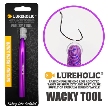 LUREHOLIC 8mm 12mm Wacky Tool with 10 Wacky Rings for Worm  Wacky Rig Neko Rig Bass Lure Fishing Wacky Rings