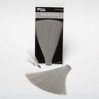 Flymen Faux Bucktail | Tapered Synthetic Bucktail Fiber | 6" Uniform Length | Pre-Stacked | 12 Colors | Clousers, Deceivers, Pike & Big Game Flies | Bite-Proof | Flymen