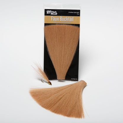 Flymen Faux Bucktail | Tapered Synthetic Bucktail Fiber | 6" Uniform Length | Pre-Stacked | 12 Colors | Clousers, Deceivers, Pike & Big Game Flies | Bite-Proof | Flymen