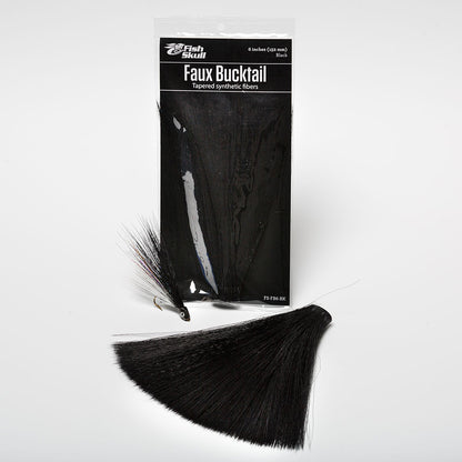 Flymen Faux Bucktail | Tapered Synthetic Bucktail Fiber | 6" Uniform Length | Pre-Stacked | 12 Colors | Clousers, Deceivers, Pike & Big Game Flies | Bite-Proof | Flymen