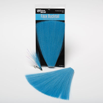 Flymen Faux Bucktail | Tapered Synthetic Bucktail Fiber | 6" Uniform Length | Pre-Stacked | 12 Colors | Clousers, Deceivers, Pike & Big Game Flies | Bite-Proof | Flymen