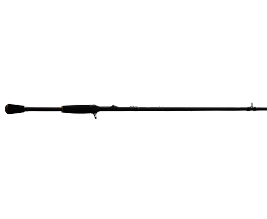 Black fishing rod on a transparent background