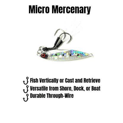 Submission Fishing Co. Micro Mercenary 4-Pack | Slow Pitch Jig | 10g & 15g | 4 Colors | Inshore & Freshwater