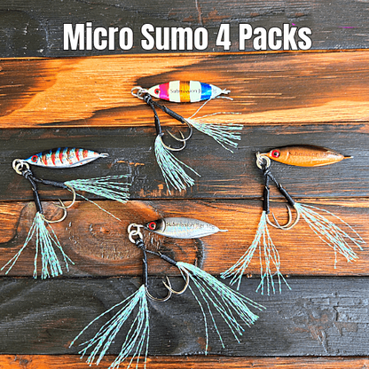 Submission Fishing Co. Micro Sumo & Mercenary 4-Pack | Slow Pitch Jig | 10g & 15g | Two Profiles | Save 10%