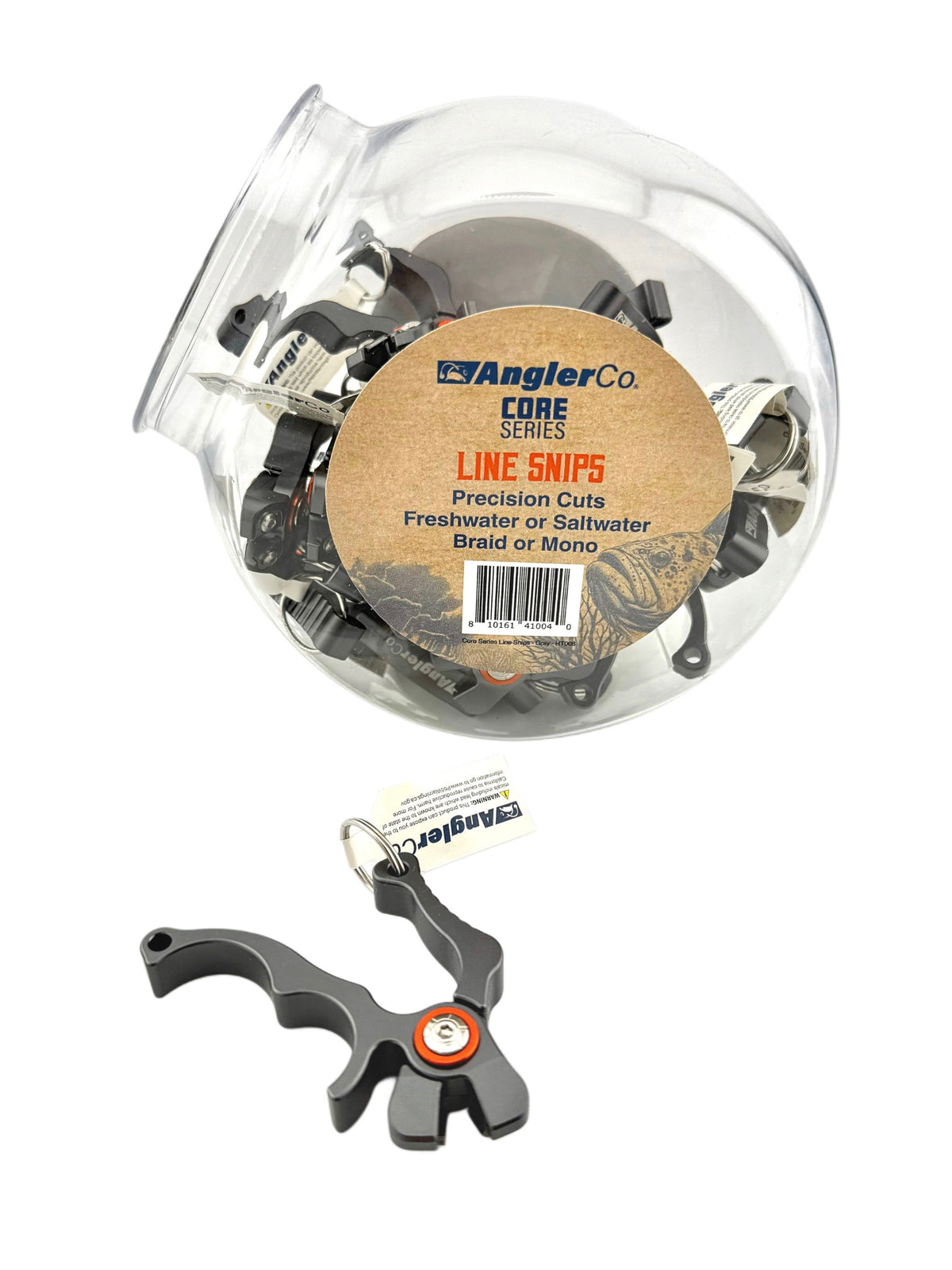 AnglerCo Core Series Line Snips | Tungsten Carbide Cutters | Braid, Mono & Fluoro | Compact | Saltwater
