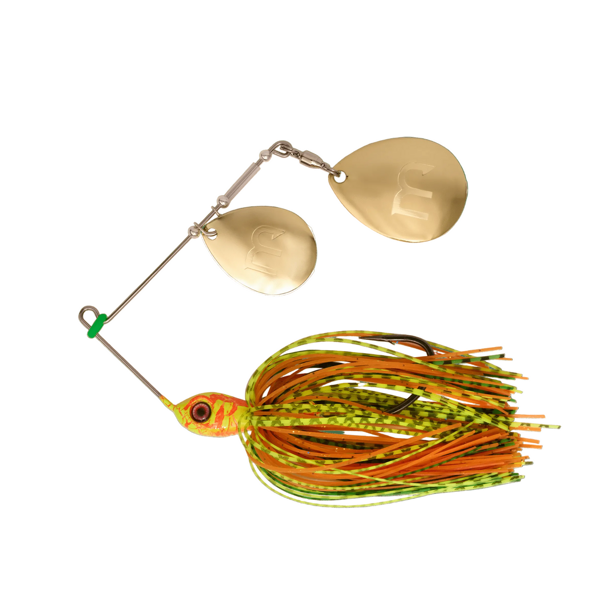MONSTERBASS Blade Burner Colorado Spinnerbait | Tandem Colorado Blades 4.5/3.5 | 5/0 Mustad Hook | Hand-Tied Skirt | 3/8 oz | 6 Colors