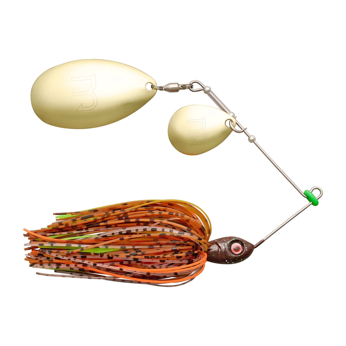 MONSTERBASS Hoosier Daddy Indiana Spinnerbait | Tandem Indiana & Colorado Blades | G-14 Wire | 4/0 Mustad Hook | Hand-Tied Skirt | 3/8 oz | 4 Colors