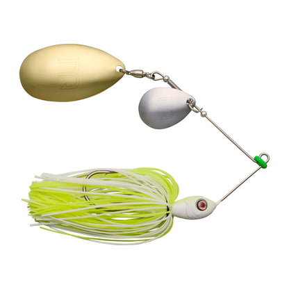 MONSTERBASS Hoosier Daddy Indiana Spinnerbait | Tandem Indiana & Colorado Blades | G-14 Wire | 4/0 Mustad Hook | Hand-Tied Skirt | 3/8 oz | 4 Colors