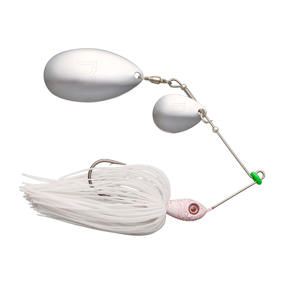 MONSTERBASS Hoosier Daddy Indiana Spinnerbait | Tandem Indiana & Colorado Blades | G-14 Wire | 4/0 Mustad Hook | Hand-Tied Skirt | 3/8 oz | 4 Colors