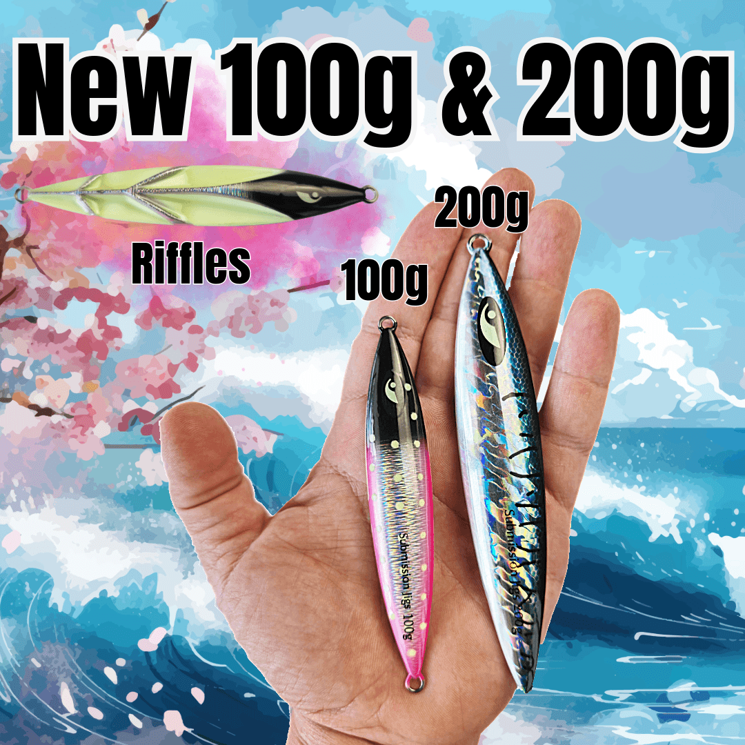 Submission Fishing Co. Javelin Slow Pitch Jig | Ribbed Armor Profile | Glow | 100g & 200g | 2 Colors | Mid-Depth Offshore