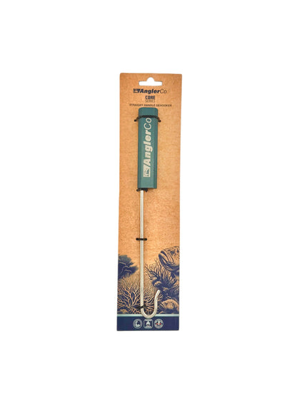 AnglerCo Core Series Straight Handle Dehooker | 1/4" 316 SS Shaft | 10.5" | Medium Fish | Saltwater