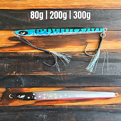 Submission Fishing Co. Ogre Slow Pitch Jig | Knife-Style | Through-Wire | Fast Descent & Flutter Fall | 80g, 200g & 300g
