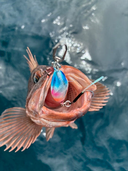 Submission Fishing Co. Sumo Slow Pitch Jig | Two-Face Rigging | Leaf Wobble | 20g | 7 Colors | Bay, Inshore & Surf