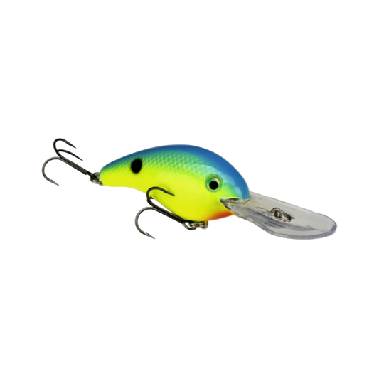 Colorful fishing lure on a white background