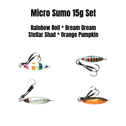 Submission Fishing Co. Micro Sumo & Mercenary 4-Pack | Slow Pitch Jig | 10g & 15g | Two Profiles | Save 10%