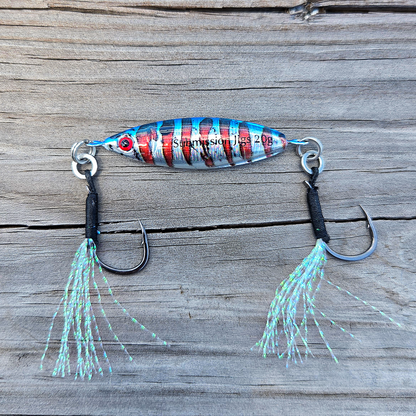 Submission Fishing Co. Sumo Slow Pitch Jig | Two-Face Rigging | Leaf Wobble | 20g | 7 Colors | Bay, Inshore & Surf