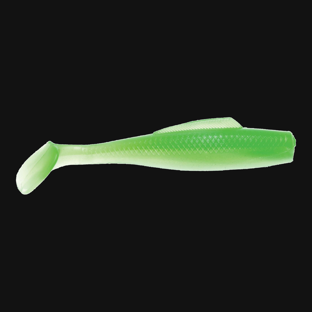 Z-Man MinnowZ in Lime/Pearl, paddle tail swimbait