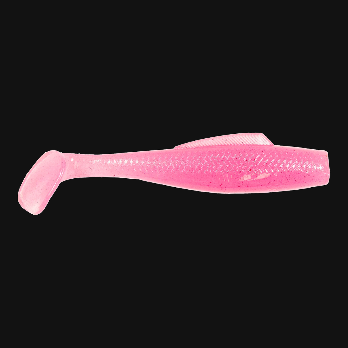 Z-Man MinnowZ in Pink Glow, paddle tail swimbait