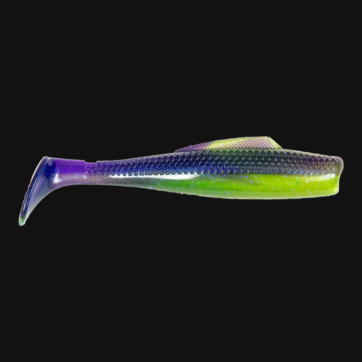 Z-Man MinnowZ in Purple Death, paddle tail swimbait