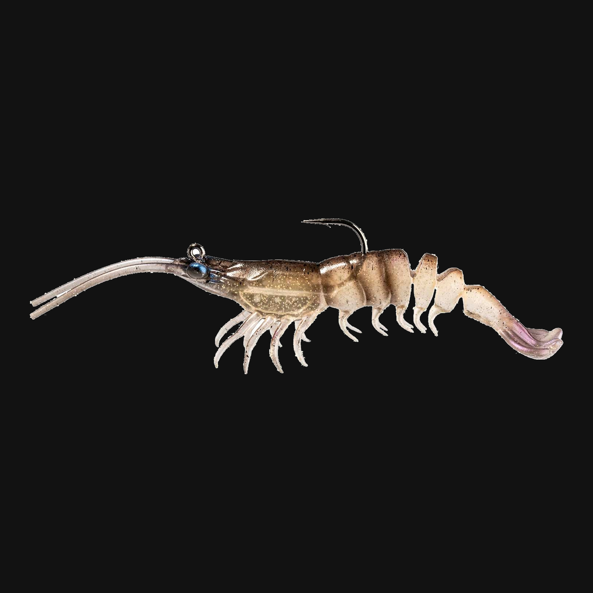 Z-Man PrawnstarZ pre-rigged 3.5-inch shrimp lure in Natural Shrimp