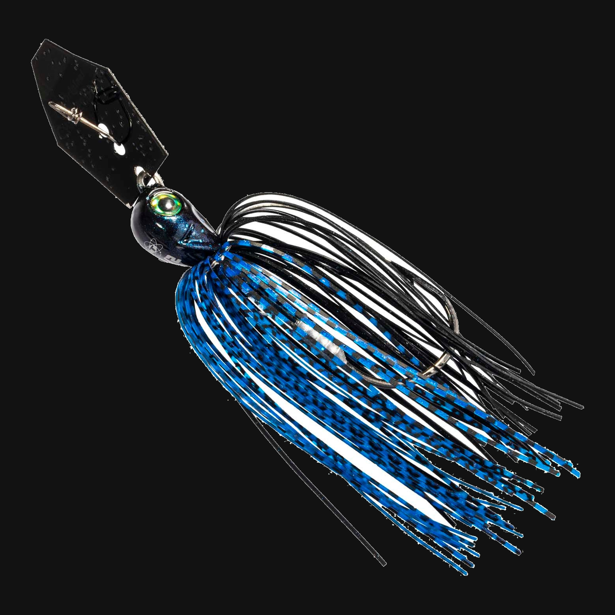 Z-Man Tungsten ChatterBait Elite EVO 1/2-ounce bladed jig in Black/Blue